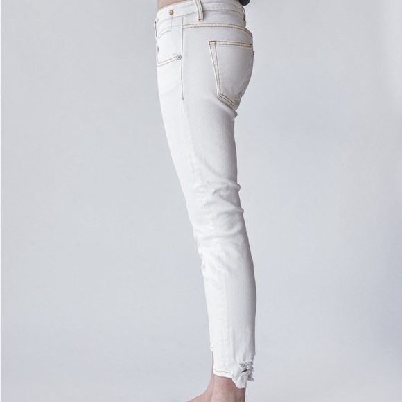 🔻 R13 Boy Straight Denim Garett White Distressed - size 25 - Picture 4 of 16